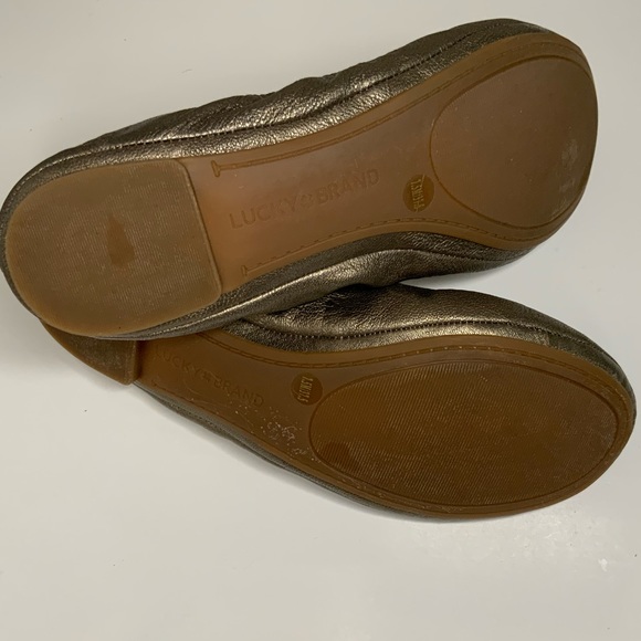 Lucky Brand Gold tone flats- ballet shoes - Picture 7 of 8